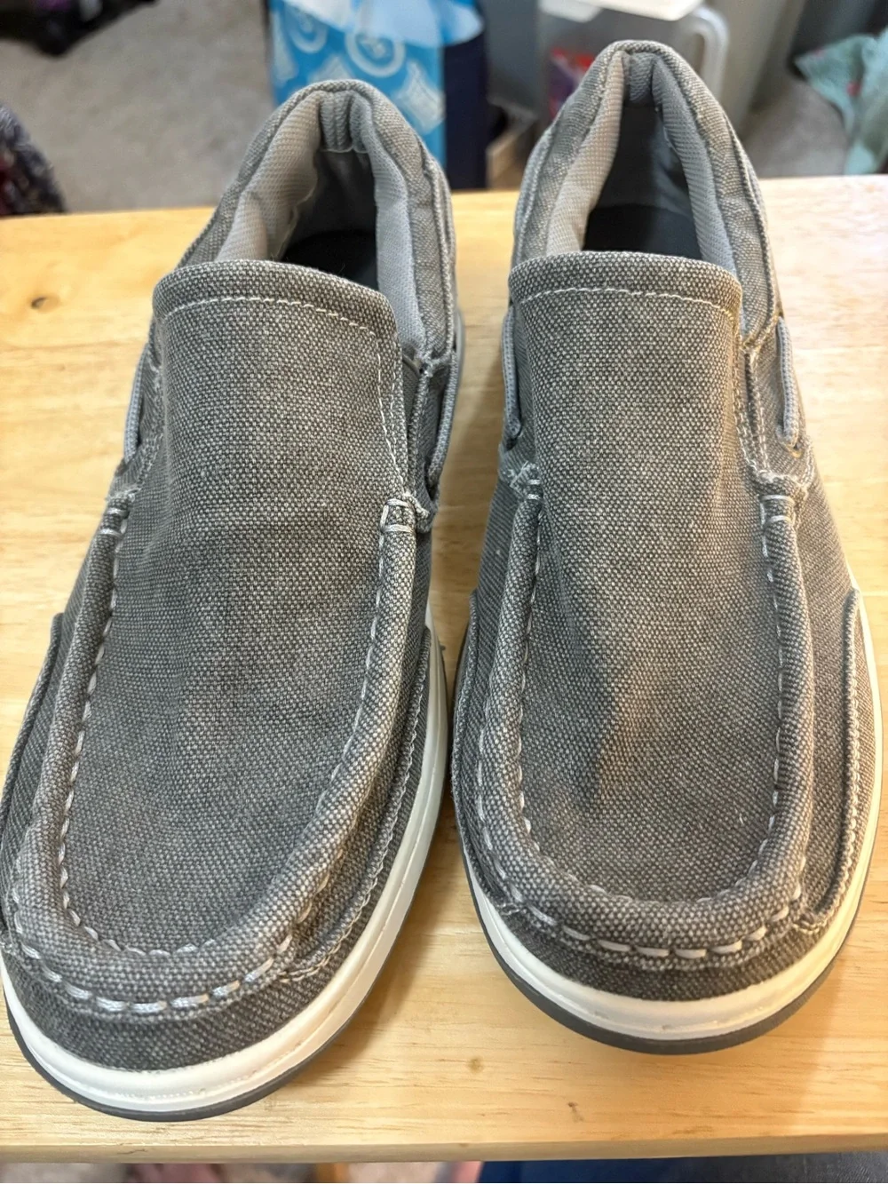 BN Men’s Margaritaville Soles of the Tropics slip on shoes size 10 gray canvas